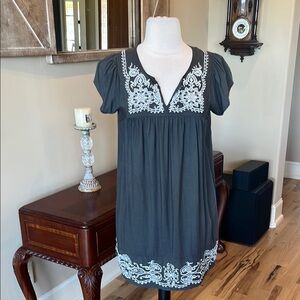 One Clothing Gray Flutter Sleeve Mini Dress